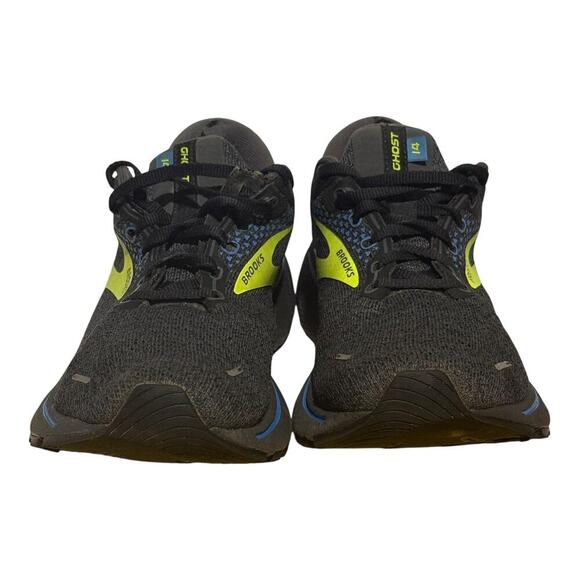 Brooks Ghost 14 Gray Volt Green Running Shoes Men’s Size 8.5 Neutral Cushion - Picture 2 of 9